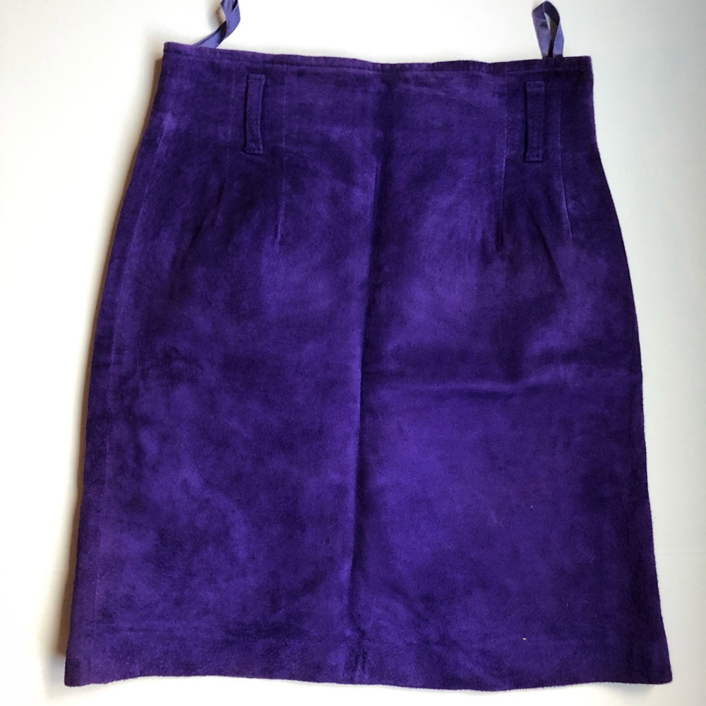 Vintage purple suede skirt